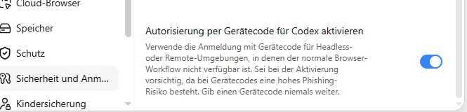 Einstellungen bei ChatGPT