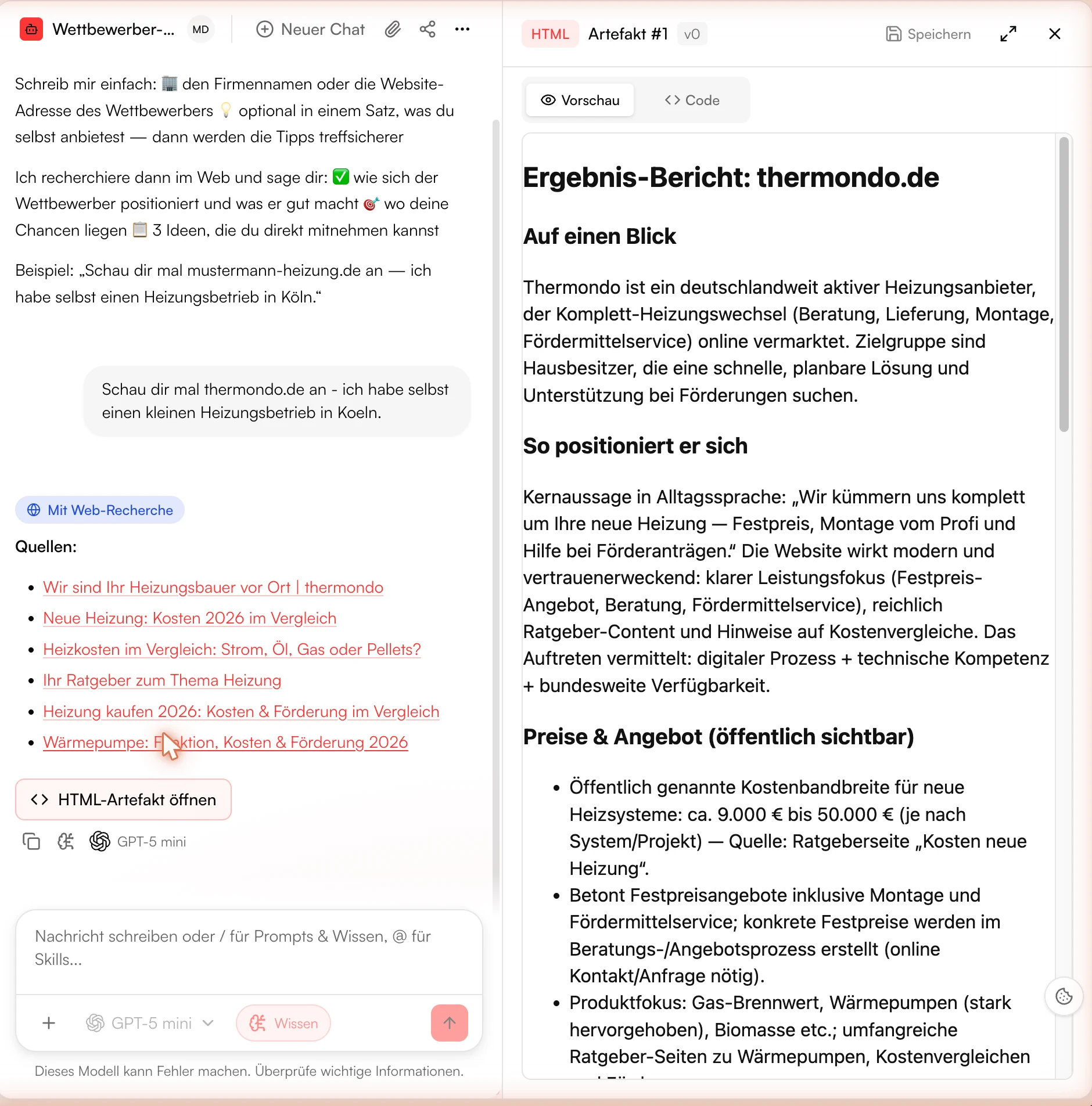 Wettbewerber-Check Use-case